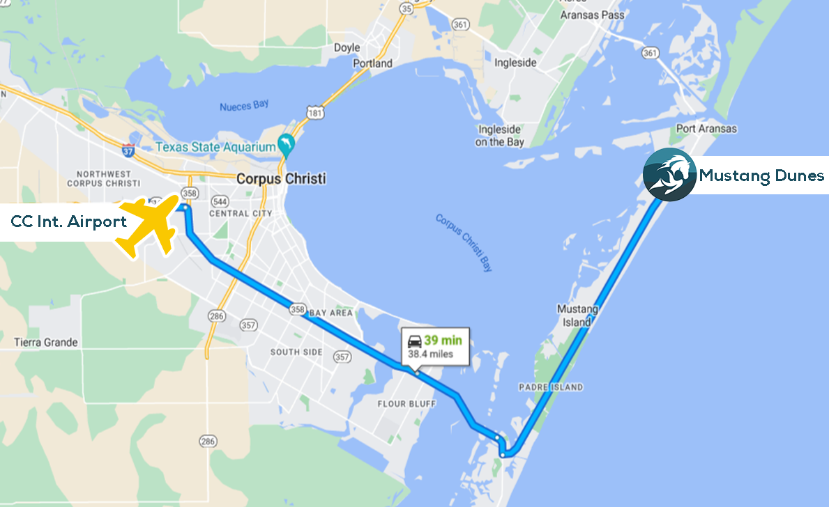Directions to Mustang Dunes from CC Airport v1